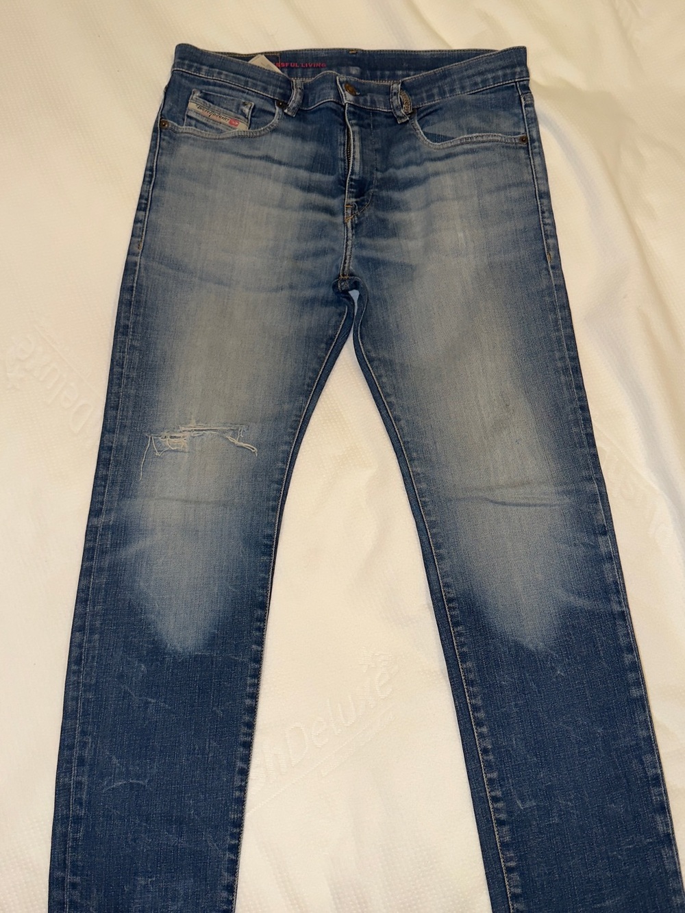 Diesel Men’s Slim Jeans in Faded Blue